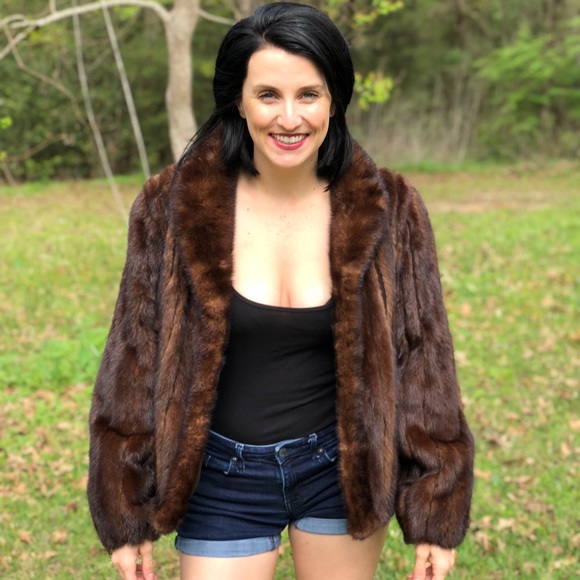 Unknown Jackets & Blazers - Brown Mink Fur Coat Size Medium